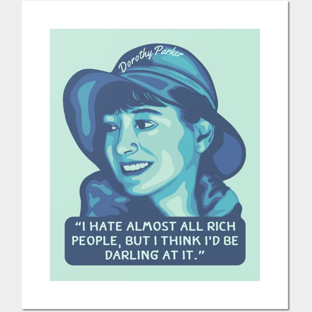 Dorothy Parker Portrait and Quote Wall Art by Slightly Unhinged